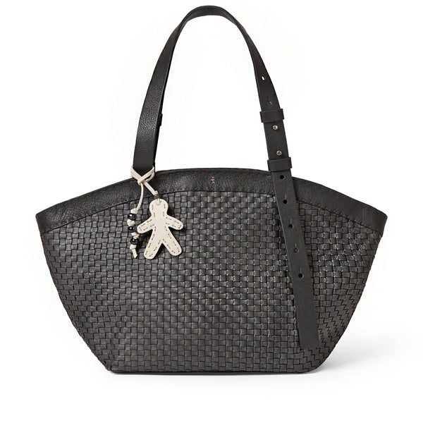 henry beguelin Jar Bag XL Intreccio Dama Laminato Black