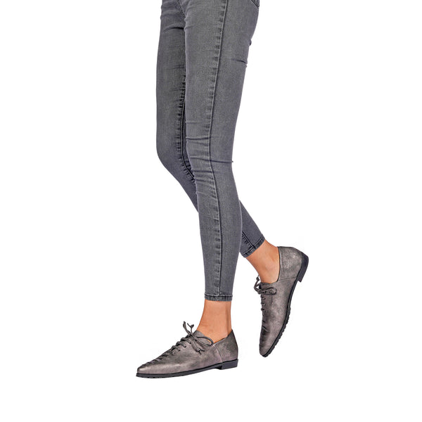 Henry Beguelin Lace-Up Loafer Ranch Silver Chocolate