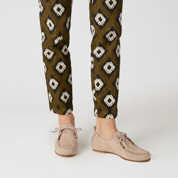 Henry Beguelin Lace-Up Moccasin Nabuck Resinato Mauve