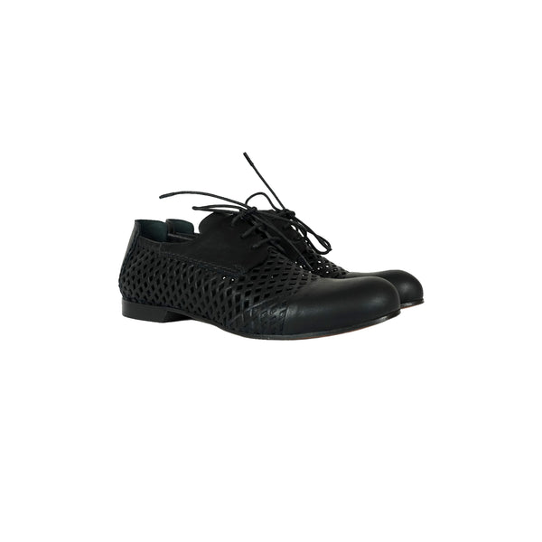 Henry Beguelin Lace-Up Shoes Messico Laserato Black