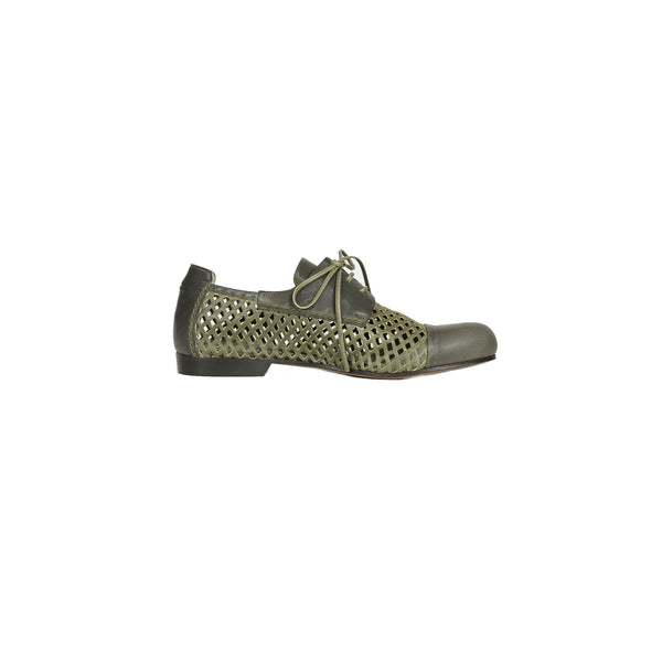 Henry Beguelin Lace-Up Shoes Messico Laserato Green