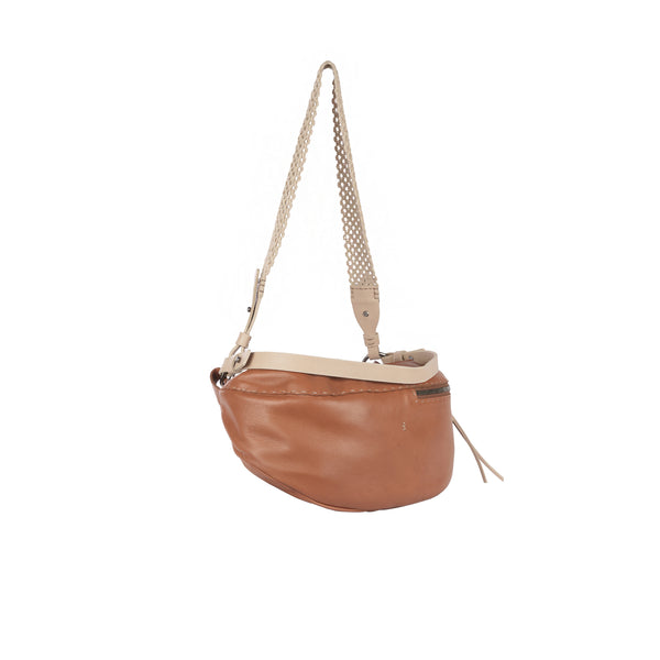Henry Beguelin Luna Crossbody Belt Bag M Mousse Brandy