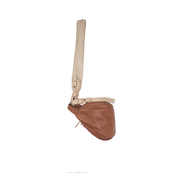 Henry Beguelin Luna Crossbody Belt Bag M Mousse Brandy