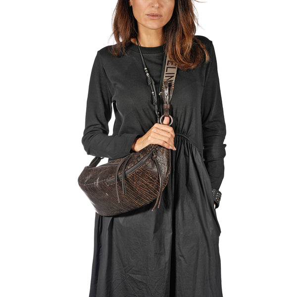 Henry Beguelin Luna Crossbody Belt Bag M Patch Lux Chocolate