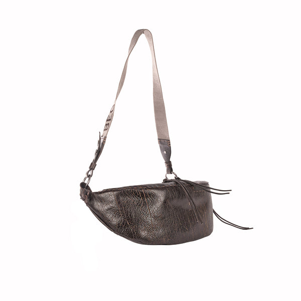 Henry Beguelin Luna Crossbody Belt Bag M Patch Lux Chocolate