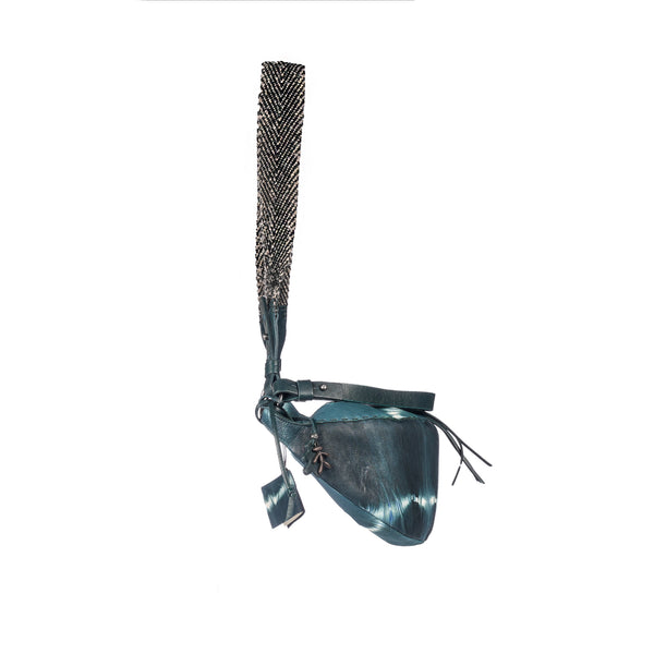 Henry Beguelin Luna Crossbody Belt Bag M Tie Dye Teal