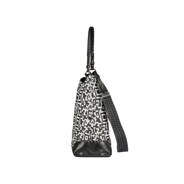 Henry Beguelin Minerva L Fabric Tessuto Geometrico White / Black