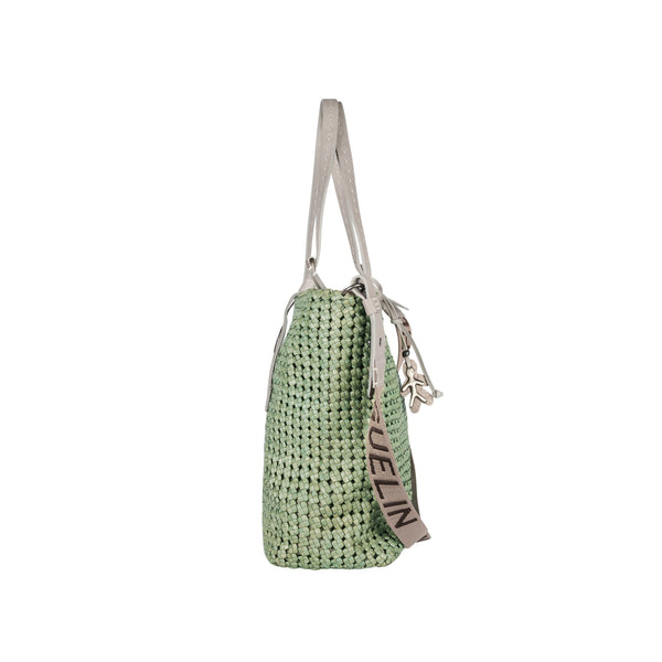 Henry Beguelin Minerva Shopping M HB Intreccio Crochet Agave Green