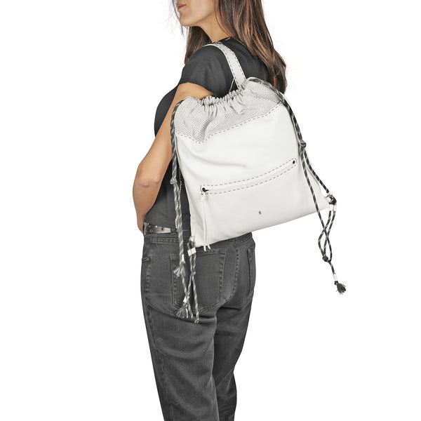 Henry Beguelin New Sacchetto Backpack L Cervo White