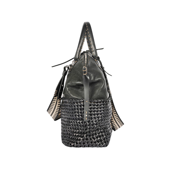 Henry Beguelin New Virginia M Greca Intreccio Crochet Black