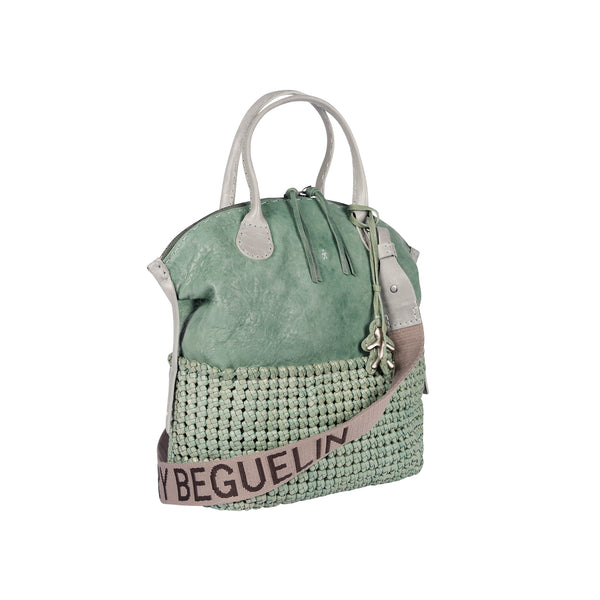 Henry Beguelin New Virginia M Intreccio Crochet Agave Green