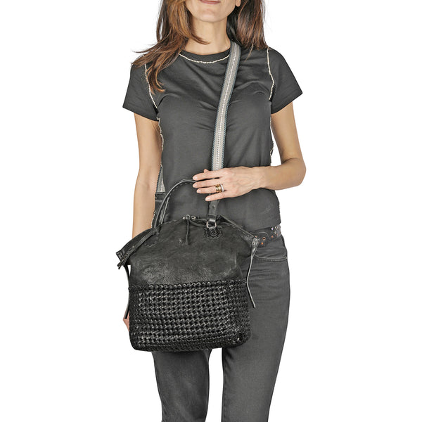 Henry Beguelin New Virginia M Intreccio Crochet Black