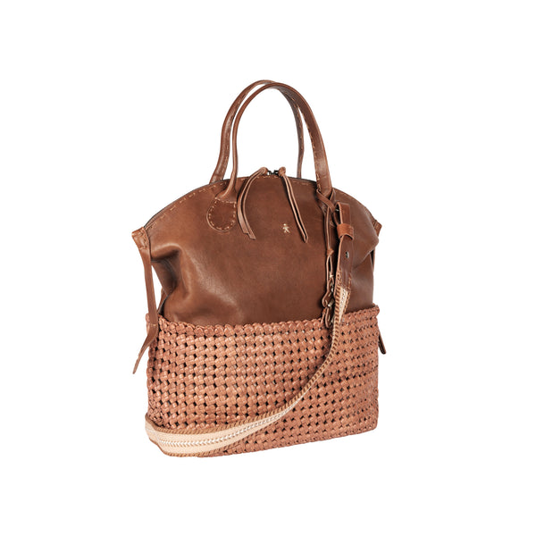 Henry Beguelin New Virginia M Intreccio Crochet Pinkish Tan