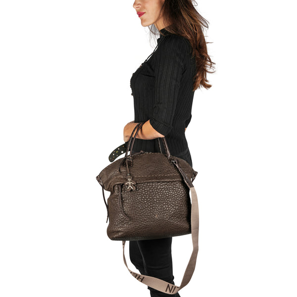 Henry Beguelin New Virginia Shopping L Granellato Dark Brown