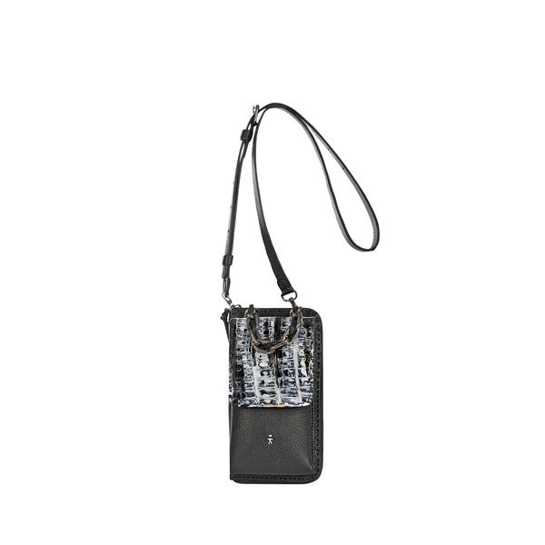 henry beguelin Ocean Phone Jewelry Croco Martellato Black
