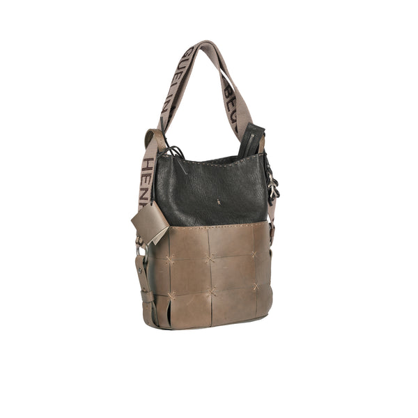 Henry Beguelin Olimpia Backpack Mosaico M Vegetal Wash Black Anthracite