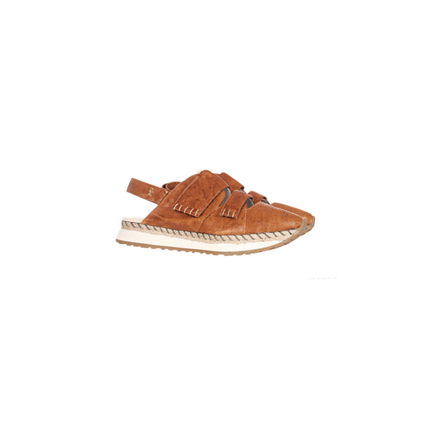 Henry Beguelin Open Back Sneaker Ricamo Vegetal Wash Brandy