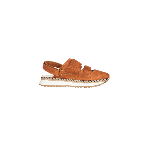Henry Beguelin Open Back Sneaker Ricamo Vegetal Wash Brandy