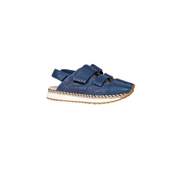 Henry Beguelin Open Back Sneaker Vegetal Wash Deep Blue