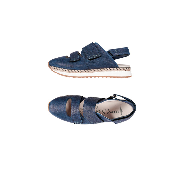 henry beguelin Open Back Sneaker Vegetal Wash Deep Blue