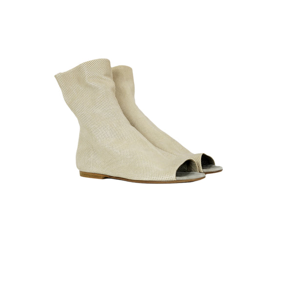 henry beguelin Open toe Socks Bootie Traforato Light Beige