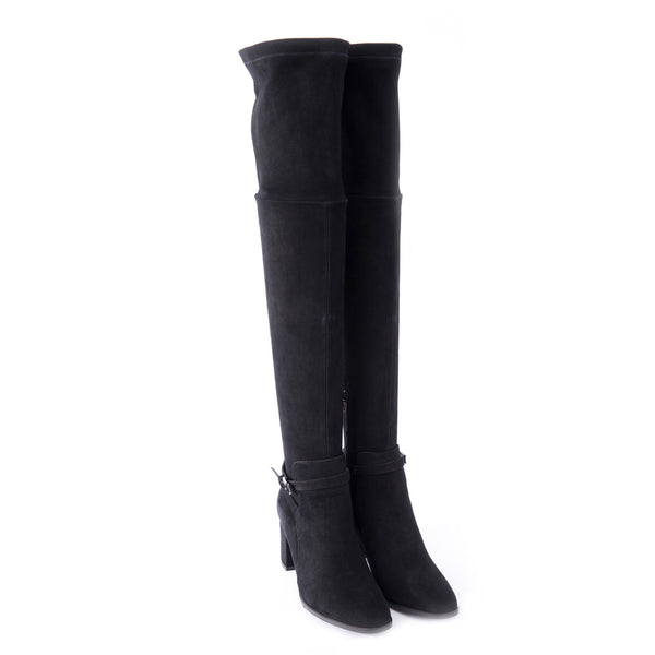 henry beguelin Over-the-knee Heeled Boot Stretch Camoscio Black