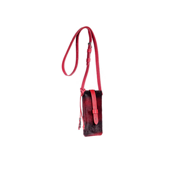 Henry Beguelin Phone Case Bag Pony Sfumato Burgundy