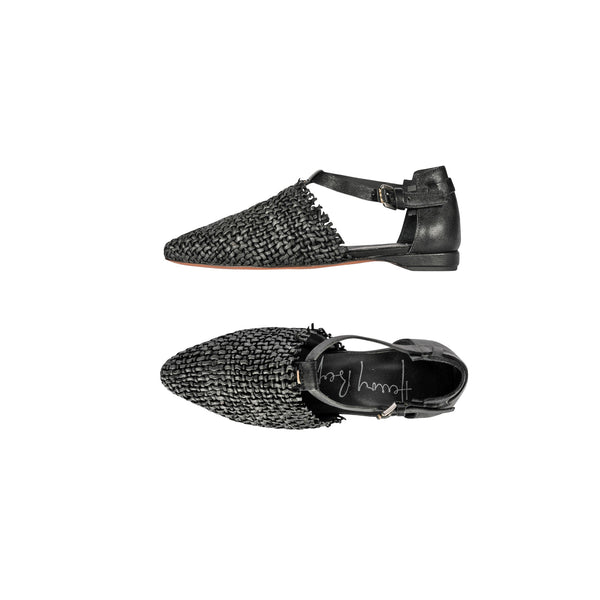 henry beguelin Pointed Shoe Intreccio Madreperla Black