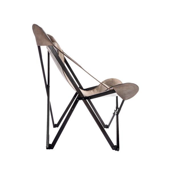 Henry Beguelin Poltrona Milady Lino Natural Foster Grey