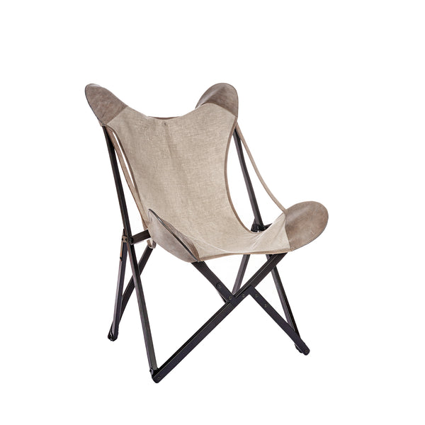 henry beguelin Poltrona Milady Lino Natural Foster Grey