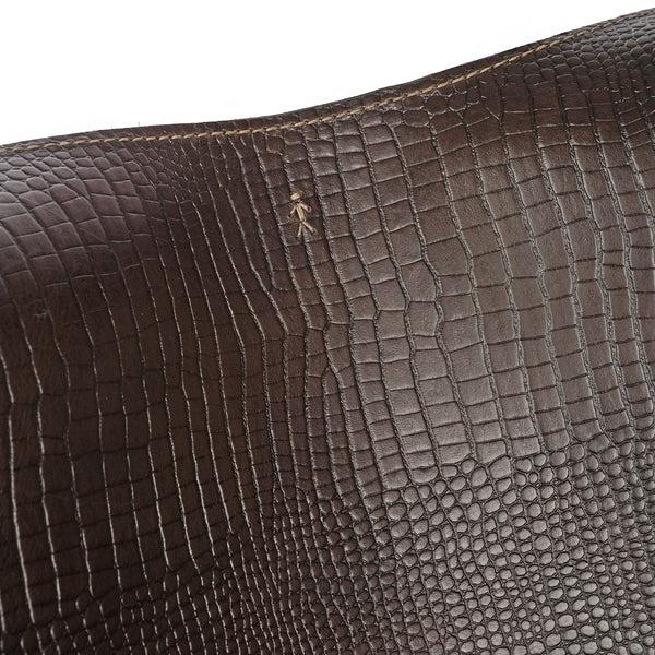 Henry Beguelin Poltrona Milady Printed Crocodile Brown