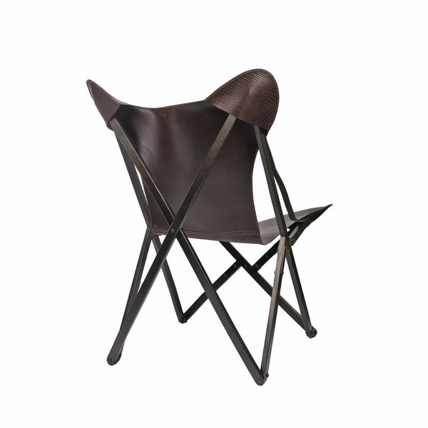 Henry Beguelin Poltrona Milady Printed Crocodile Brown