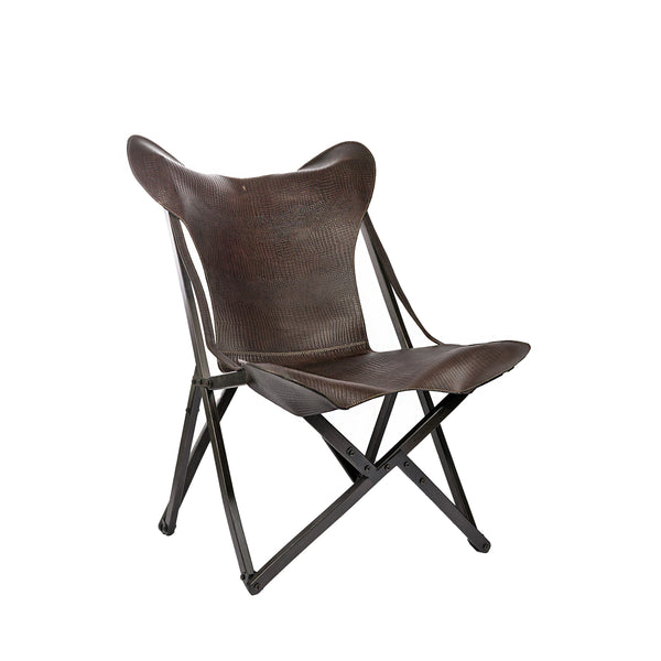 henry beguelin Poltrona Milady Printed Crocodile Brown