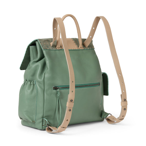 Henry Beguelin Postina Zaino Horse Mousse/Solero Agave Green