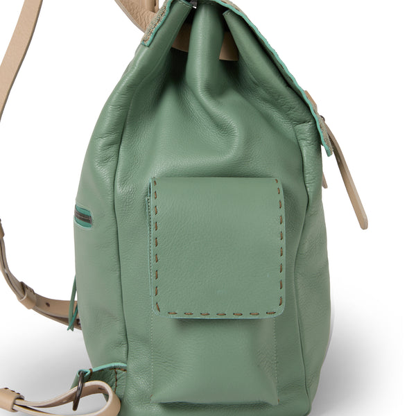 Henry Beguelin Postina Zaino Horse Mousse/Solero Agave Green