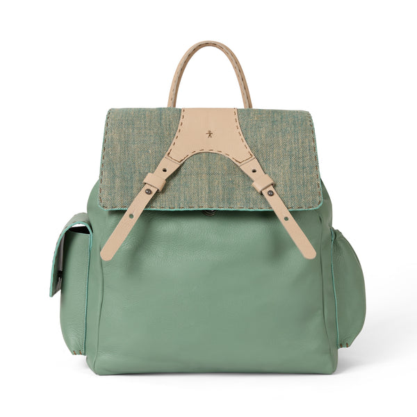 henry beguelin Postina Zaino Horse Mousse/Solero Agave Green