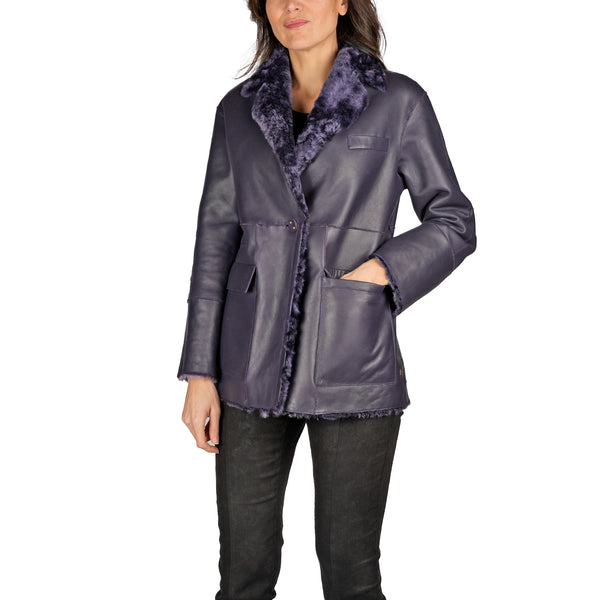 henry beguelin Reversible Blazer Coat Pacaja Purple