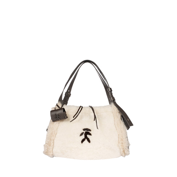 henry beguelin Sacca Boa S Montone Fur Omino Chalk White