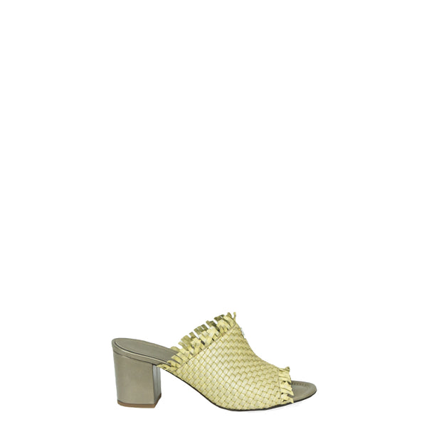 Henry Beguelin Sandalo Intreccio Maltinto Laminato Yellow