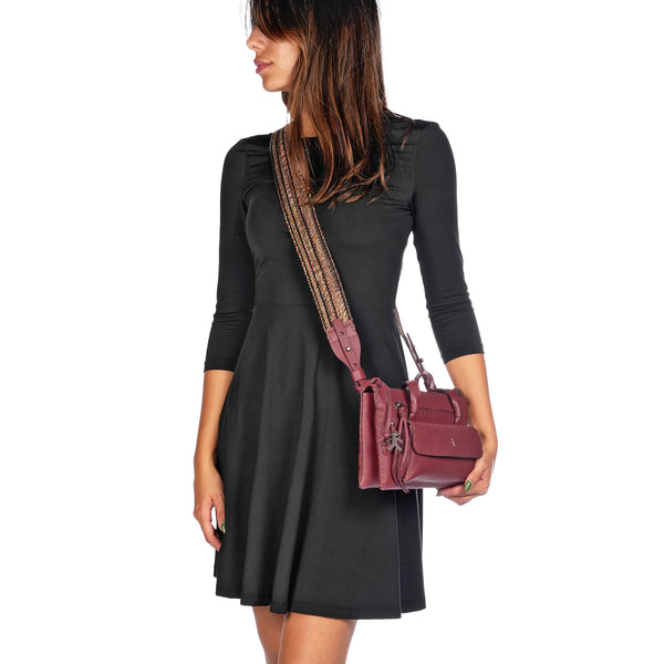 Henry Beguelin Sara Pocket S Handles Muflone Burgundy Burgundy