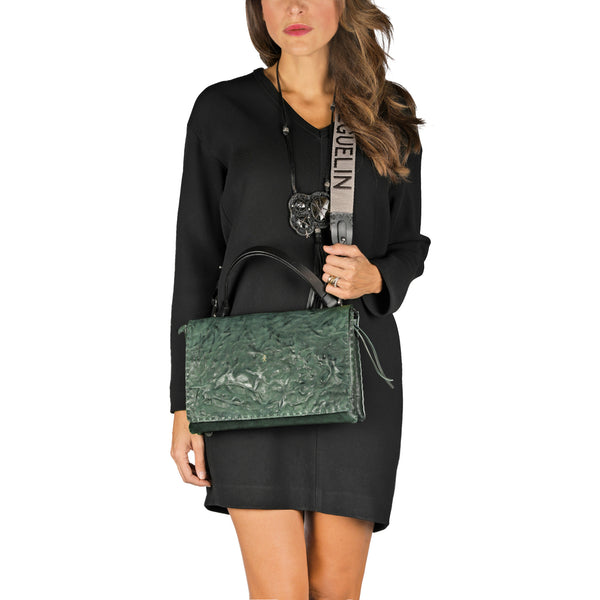 Henry Beguelin Saretta M HB Vegetal Wash Stropicciato Dark Green