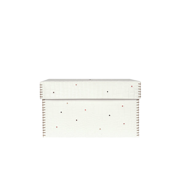 Henry Beguelin Scatola Perline M Printed Crocodile White