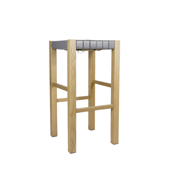 Henry Beguelin Sgabello Nestor Cuoio Incrociato Brina