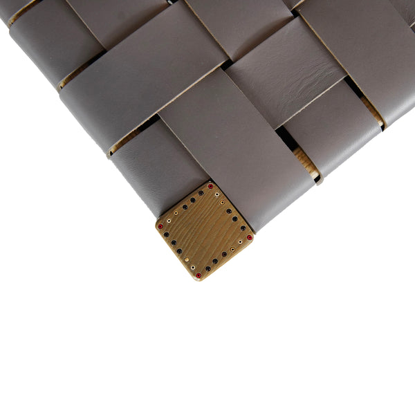 Henry Beguelin Sgabello Nestor Cuoio Incrociato Brina