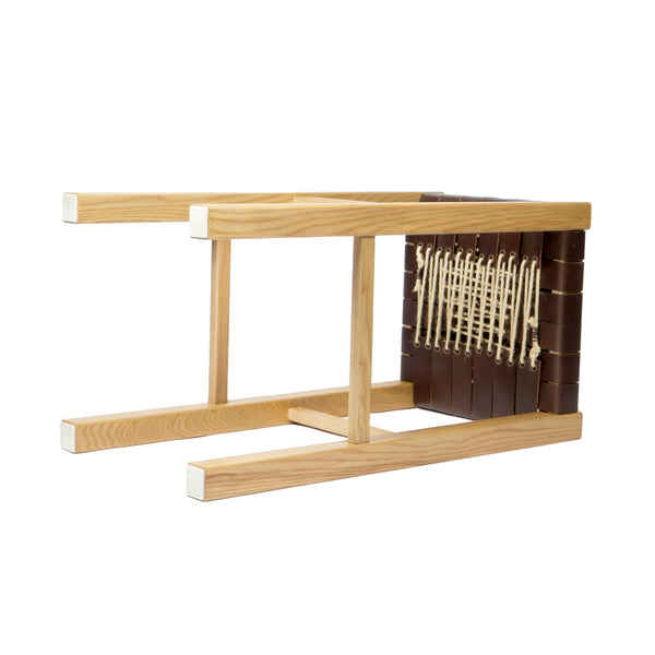 Henry Beguelin Sgabello Nestor Cuoio Incrociato Brown