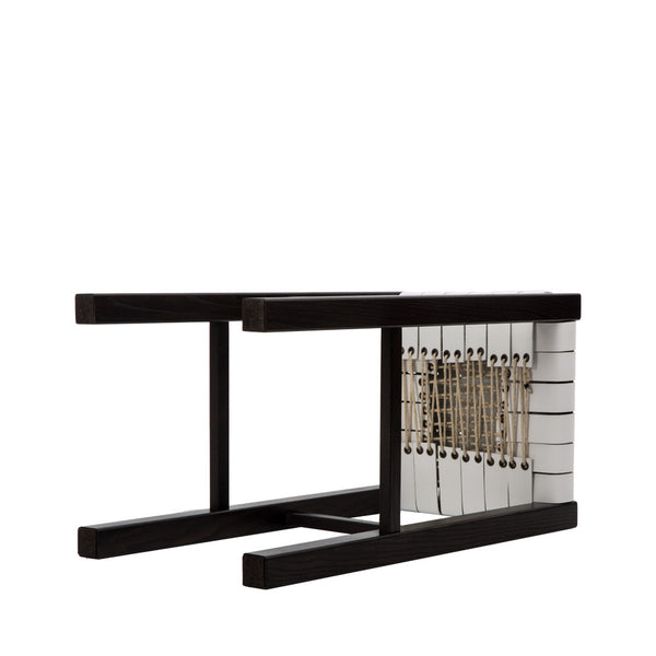 Henry Beguelin Sgabello Nestor Cuoio Incrociato White