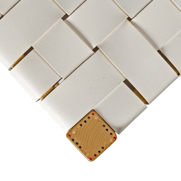 Henry Beguelin Sgabello Nestor Cuoio Incrociato White