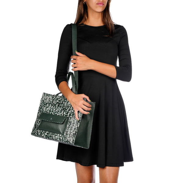 Henry Beguelin Shopping Pocket M Omino Stand Out Forest Green