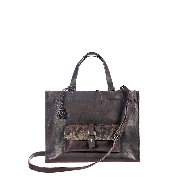 henry beguelin Shopping Pocket M Tab Old Iron Mahogany