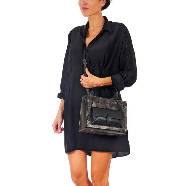 Henry Beguelin Shopping Pocket S Tab Viper / Old Iron Black